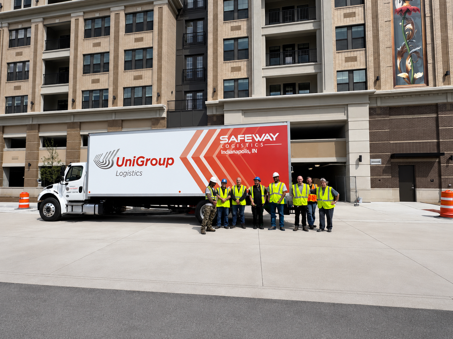 Safeway Logistics team and fleet at a customer site
